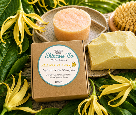 Ylang Ylang Natural Solid Shampoo for Dry Hair with Cupuacu Butter and Ylang Ylang Essential Oil