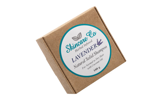 Lavender Natural Solid Shampoo for Normal to Oily Hair with Fractionated Coconut Oil