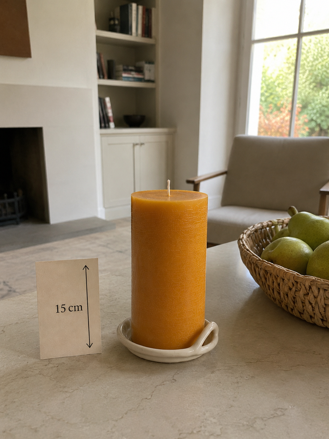 Handmade Beeswax pillar candles in 3 sizes