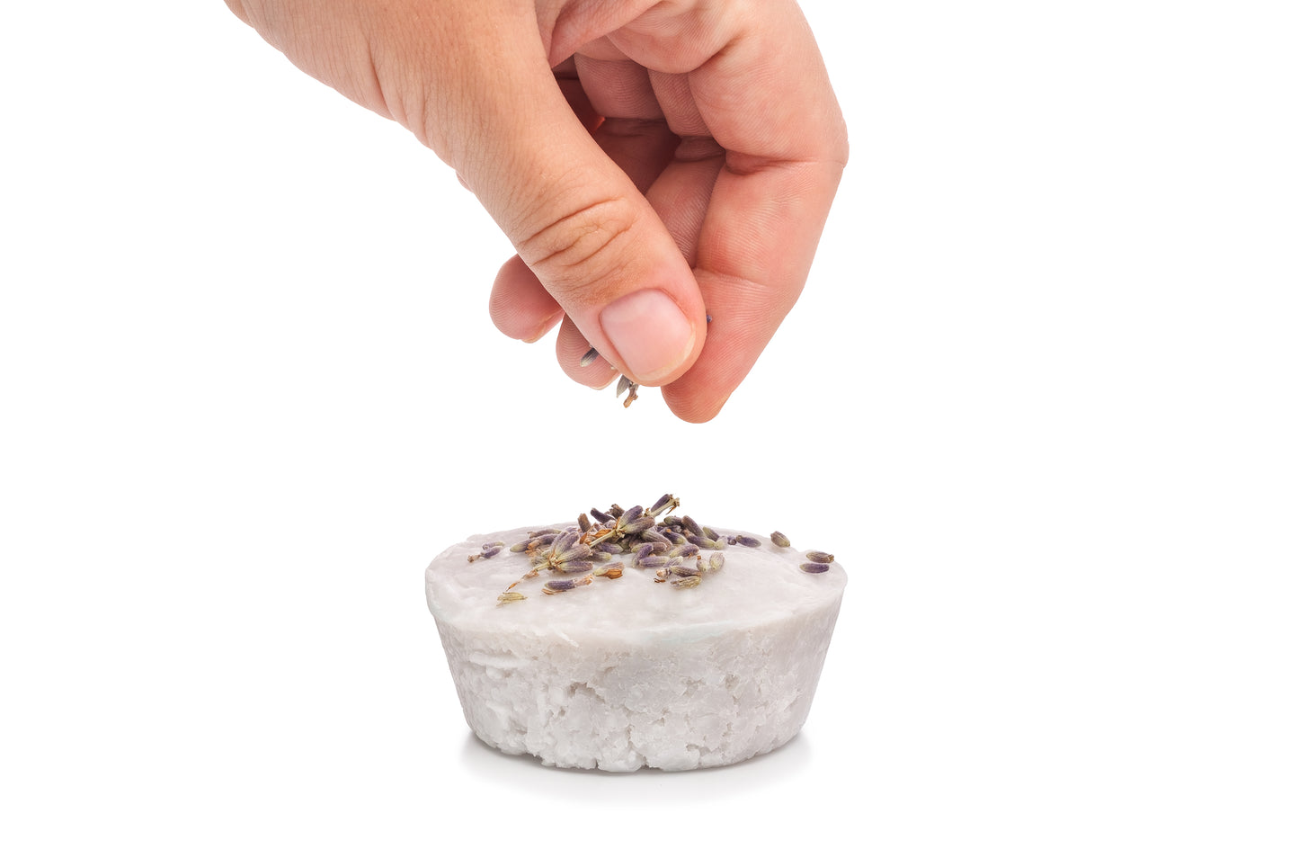 Lavender Natural Solid Shampoo for Normal to Oily Hair with Fractionated Coconut Oil